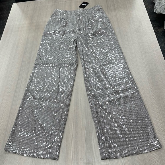 DKNY Pants - DKNY women's silver sequined suit pants